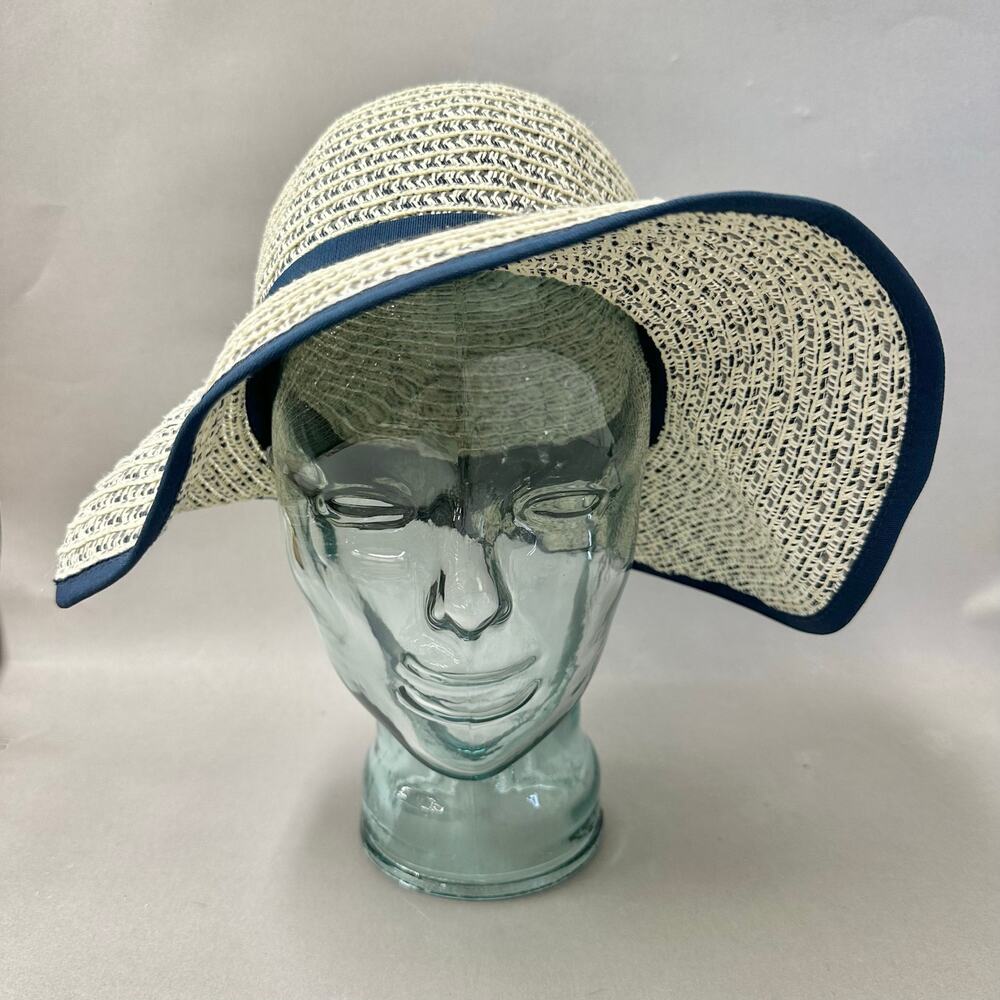 San Diego Hat Company Contrasting Edged Sun Brim Hat Hook & Loop back